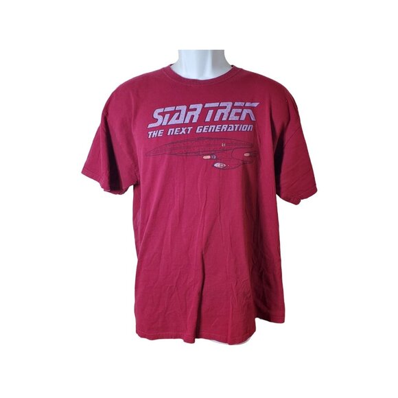 Star Trek The Next Generation Red T-Shirt Size L - Picture 1 of 11